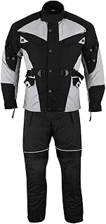 German Wear 2-teiler Motorradkombi Cordura Textilien Motorradjacke + Motorradhose, 56/2XL, Grau/Schwarz