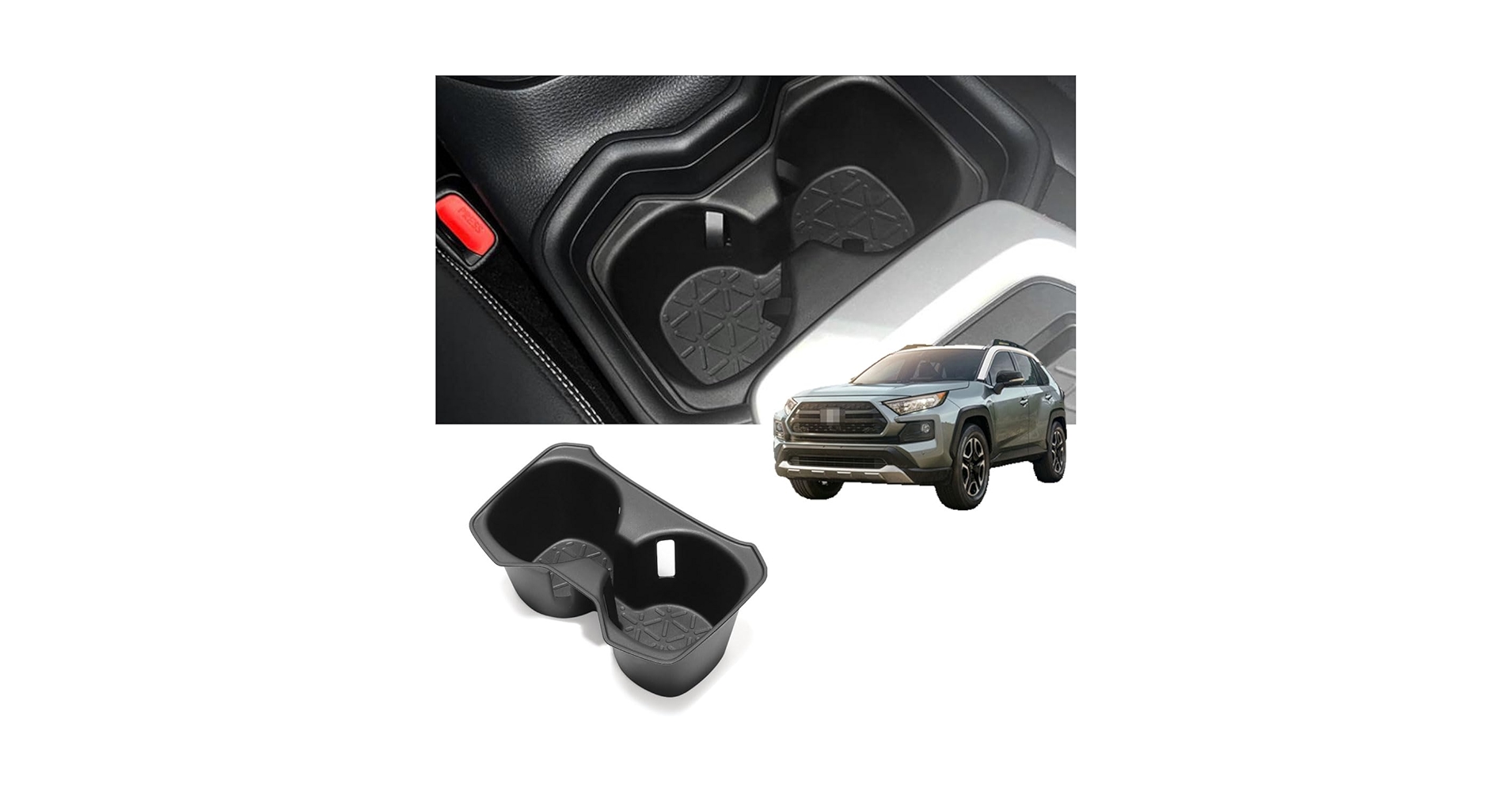 TOYOTA RAV4 純正センタートレイ、純正カップホルダーセット 新型 RAV4 50系 アクセサリー 収納 ドリンクホルダー カップ