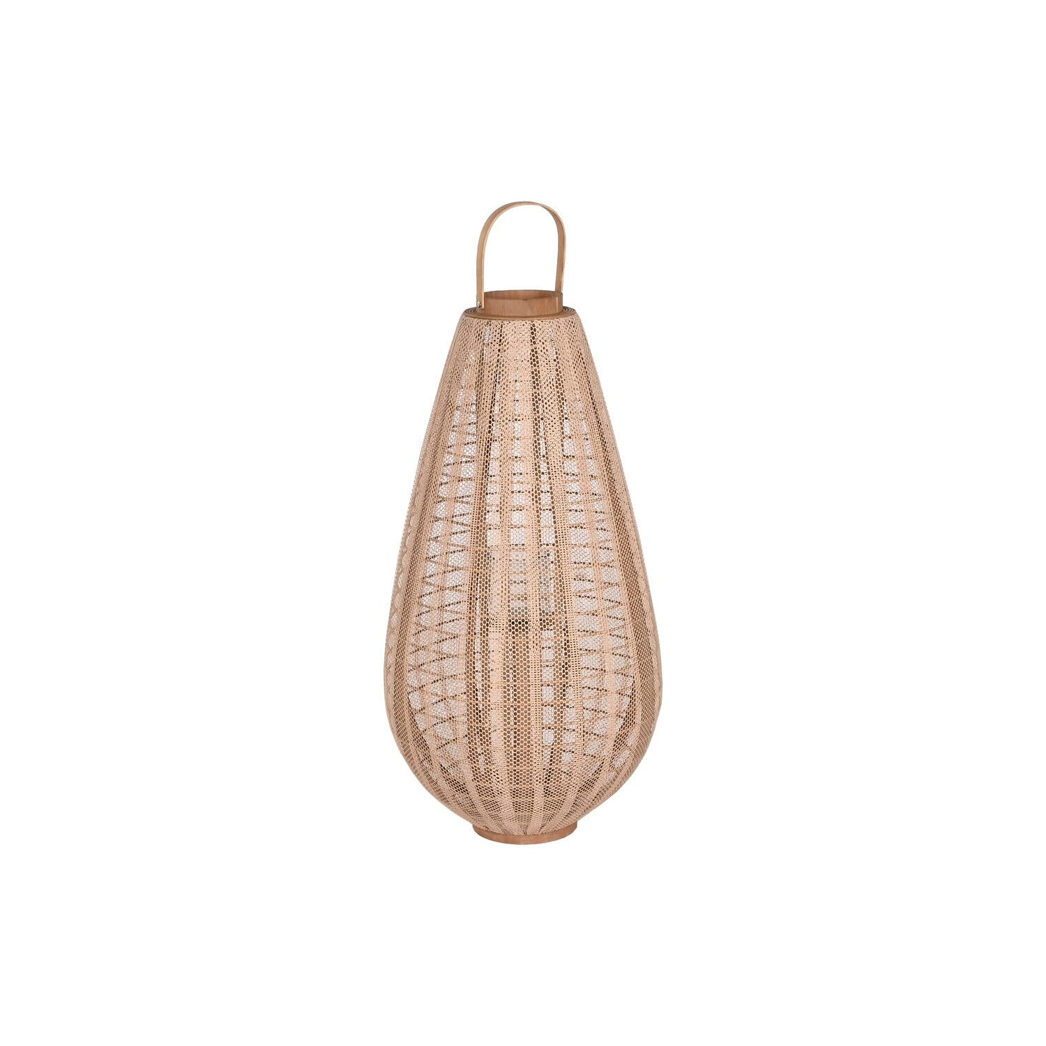 Portavela lino madera marron 45x45x85 cm grand bougeoir en bois