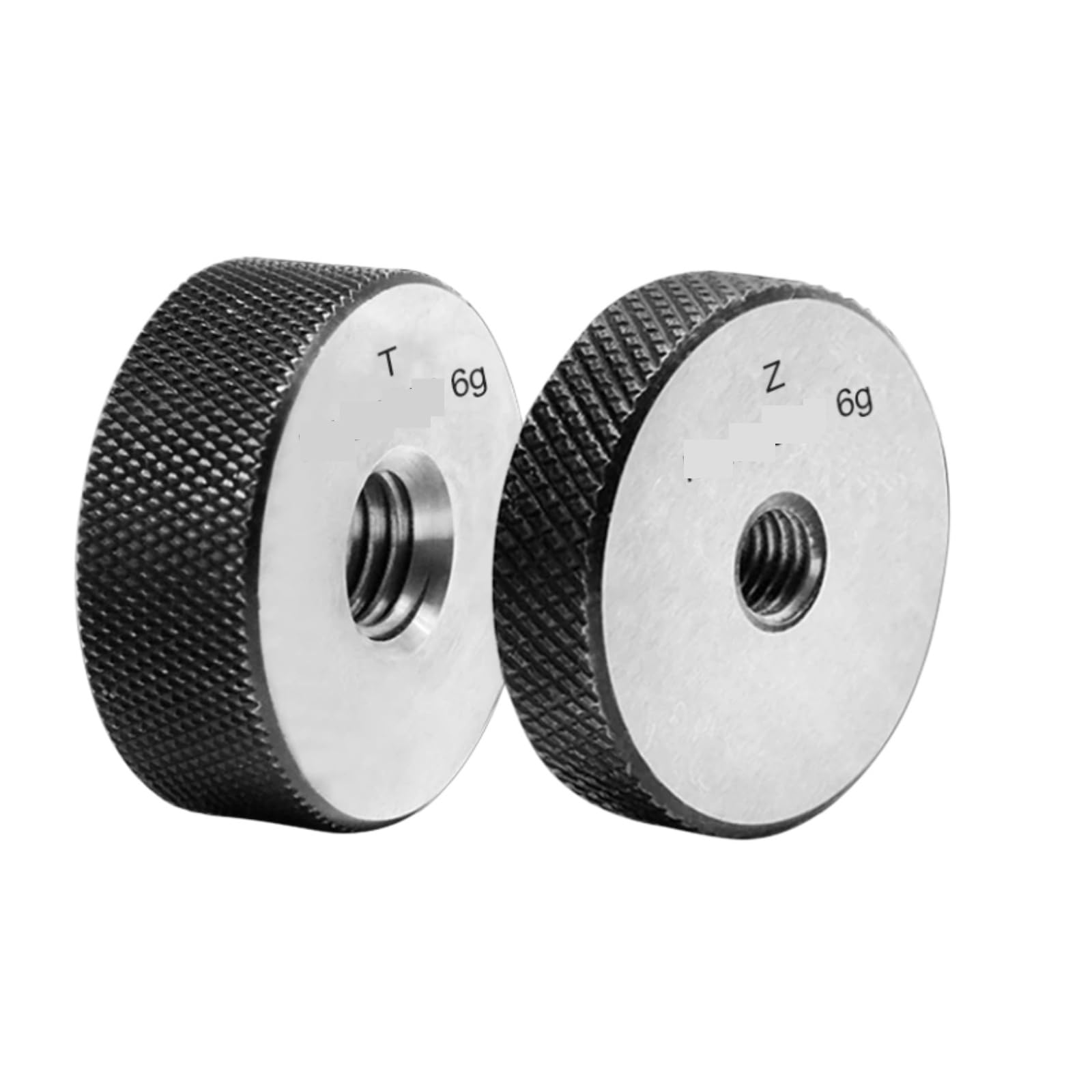 HKEJSJWA 2pcs/set 6g Metric Thread Ring Gauge, M20X0.75, M21X0.75, M22X0.75, M23X0.75, M24X0.75, M25X0.75, M26*0.75, M27X0.75, M28*0.75, M29*0.75 Thread Distance 1.5(M22*0.75)