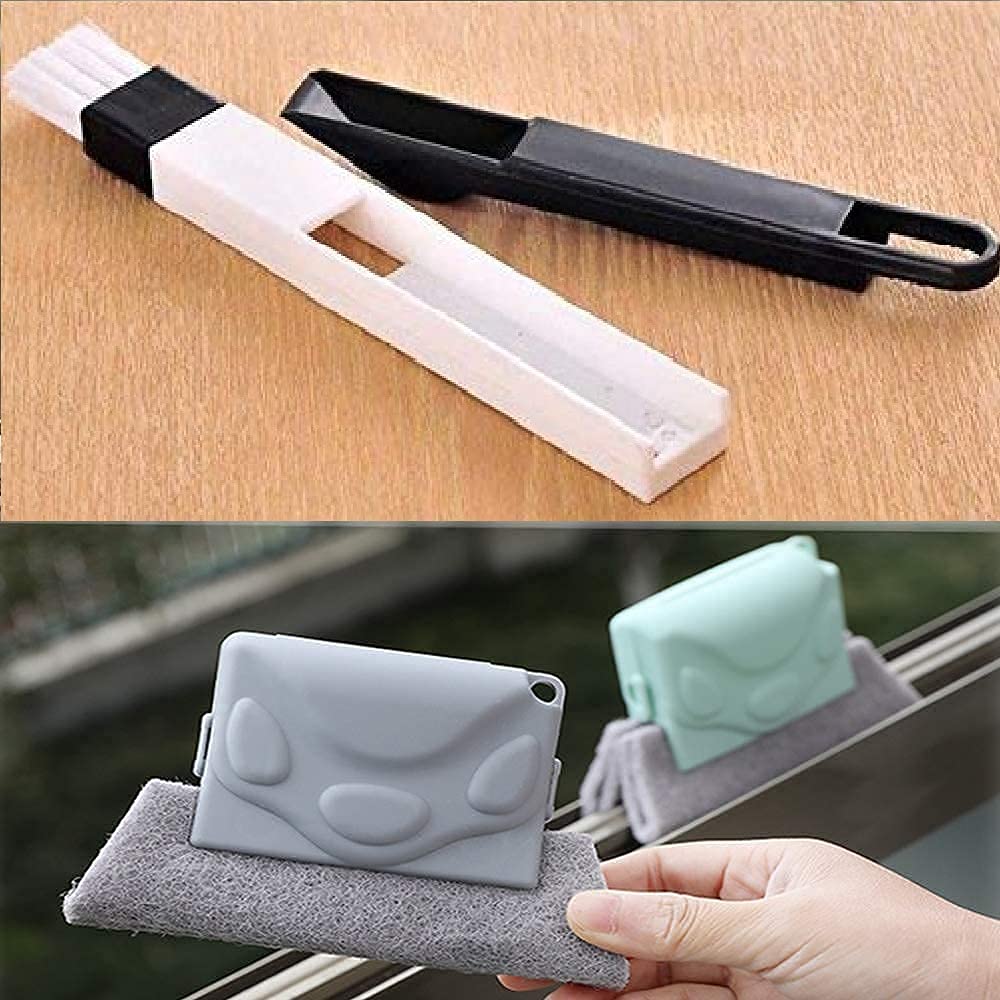 RENESMEE Combo of Window Groove Frame Cleaning Brush and Dust Cleaning Brush for Window Slot Keyboard with Mini Dustpan, Door Track Cleaning Brushes, Dust Cleaner Tool for All Corners Edges and Gaps (B09VH85NC2) Amazon Price History, Amazon Price Tracker