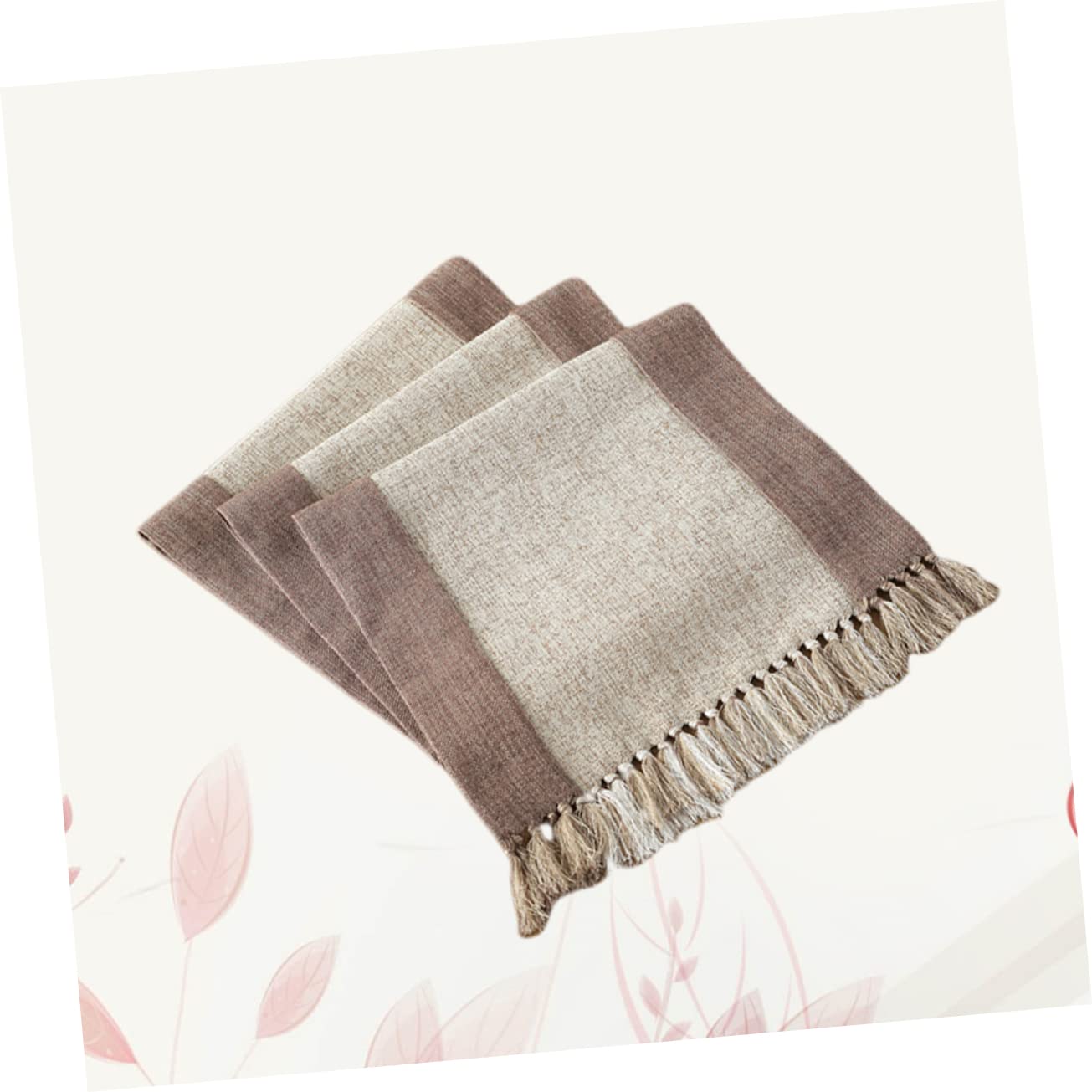Ciieeo Runner da Tavolo Nappine 38x200 Cm in Cotone Beige