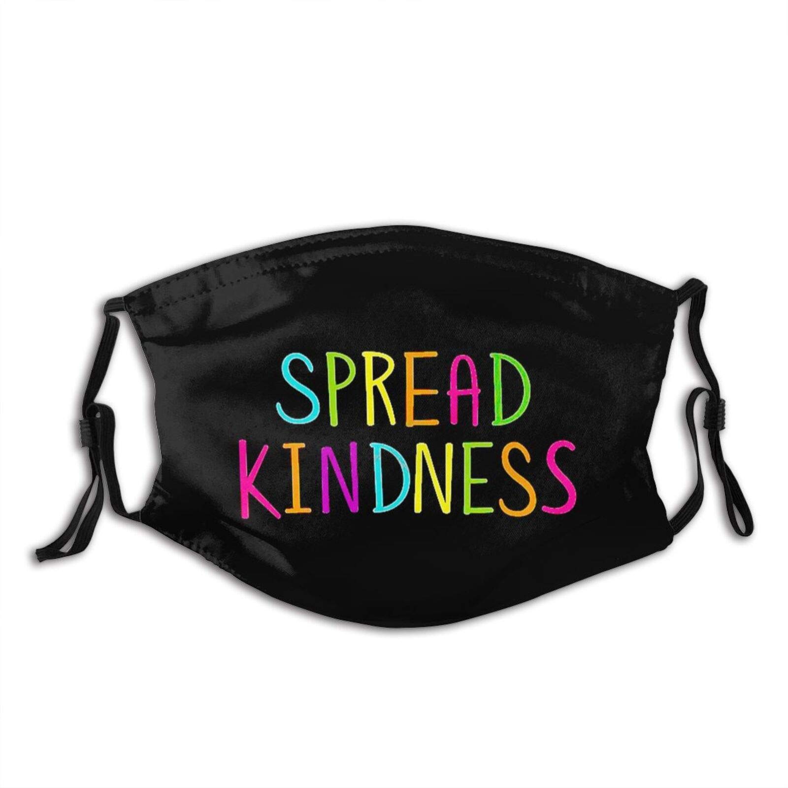 Kindness Black Be Kind-Face Mask With 2 Filters, Reusable&Washable Balaclava, For Men Women Adult&Teens