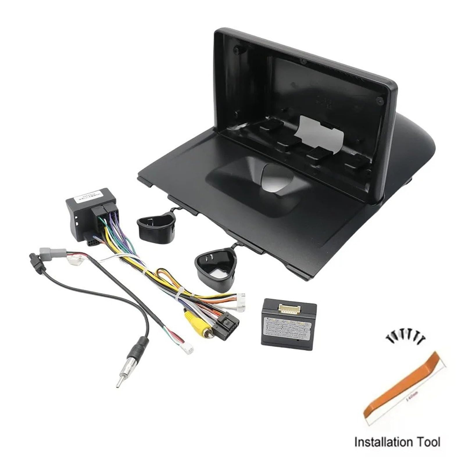 Adaptador De Fascia para Marco Coche 9 Pulgadas, Caja Canbus, Kit Panel Radio Android para Fiat Scudo 2007-2016 Marco Panel Radio Coche
