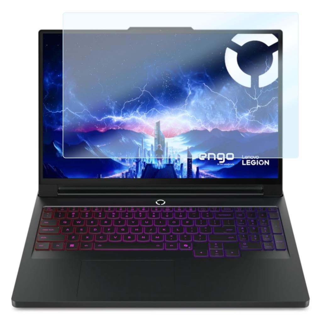 Engo Lenovo Legion Pro 7i Gen 10 16 İnç İle Uyumlu Ekran Koruyucu Notebook, 9h Temperli Kırılmaz Esnek Nano Cam, Çizilmeye Ve Darbeye Dayanıklı Laptop Koruma, Hd Şeffaf 16:10