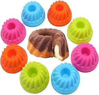 12 pirottini per cupcake, in silicone, stampi antiaderenti per muffin, riutilizzabili, pirottini per pasticceria, cake pop, muffin, cupcake e caramelle, 4 colori