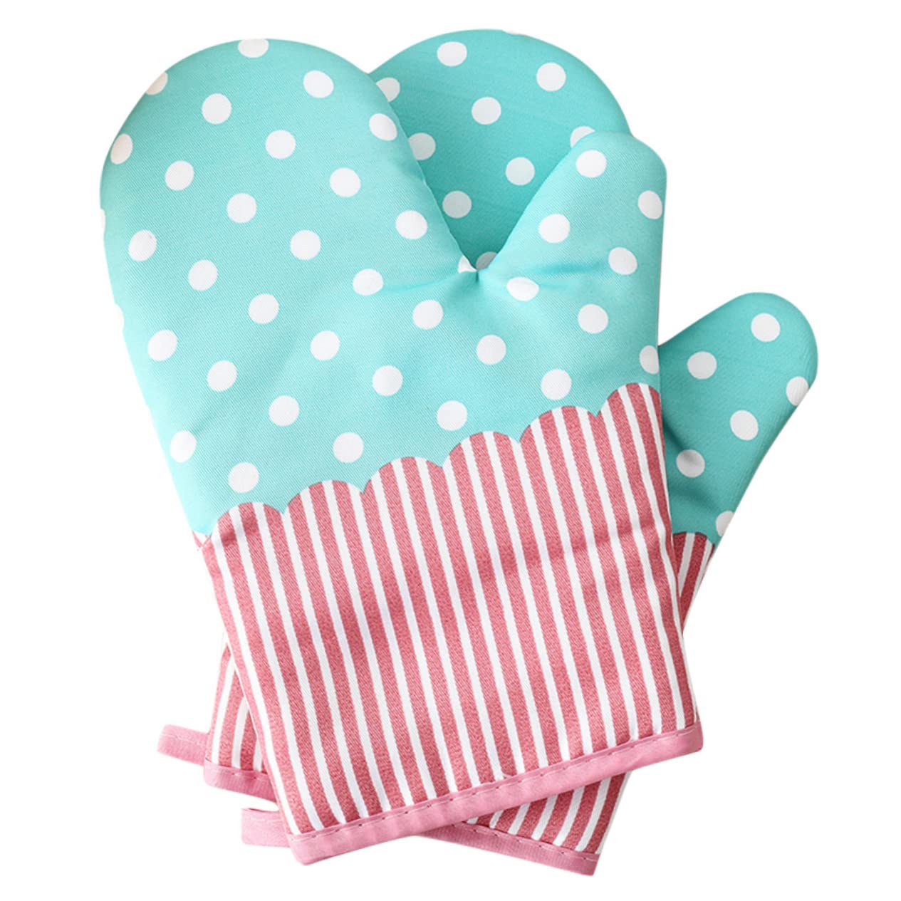 COLLBATH Cooking Gloves Set Heatproof Oven Mittens for Baking Kitchen Gloves Non-Slip Design 2 Pairs for Men Women