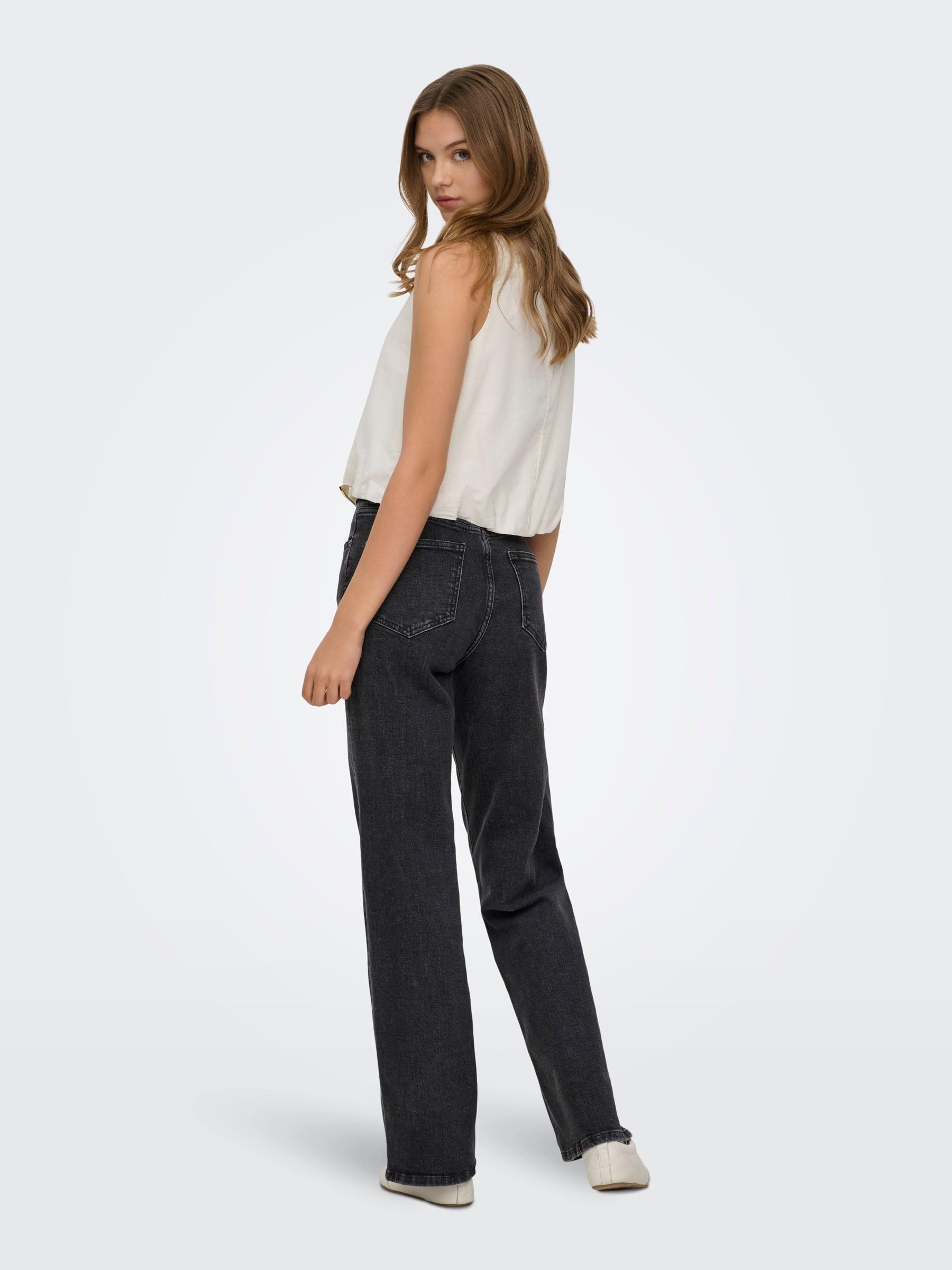 ONLY Female Jeans mit weitem Bein ONLJUICY Hohe Taille Weiter Beinschnitt Jeans