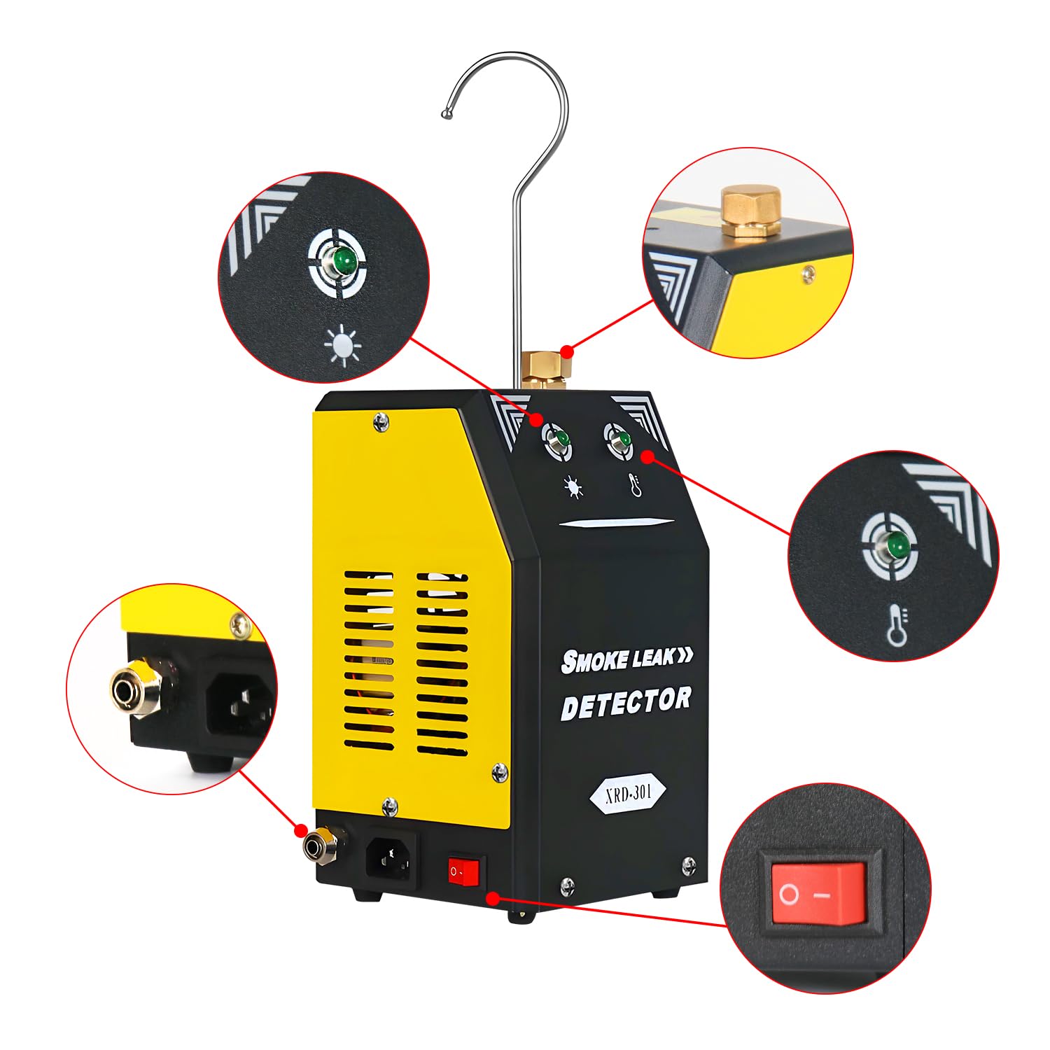 Automotive Smoke Machine with Built-in Air Pump， Smoke Machine- 12V DC,Smoke Leak Detector Automotive for Cars, Motorcycles, Trucks, Boats, ATVs