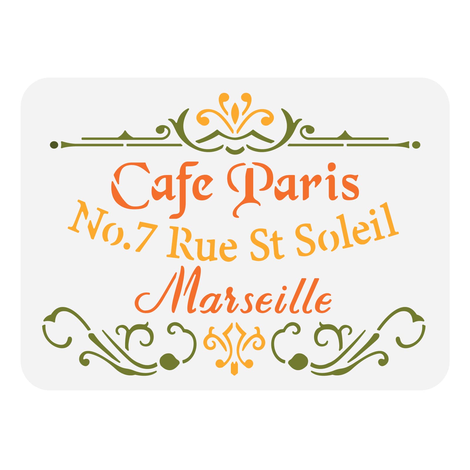 FINGERINSPIREClassic Cafe Paris Painting Stencils 29.7x21cm Plastic French Stencils Drawing Templates DIY Old French Home Decor for Painting on Wood, Canvas, Tiles, Floor, Wall