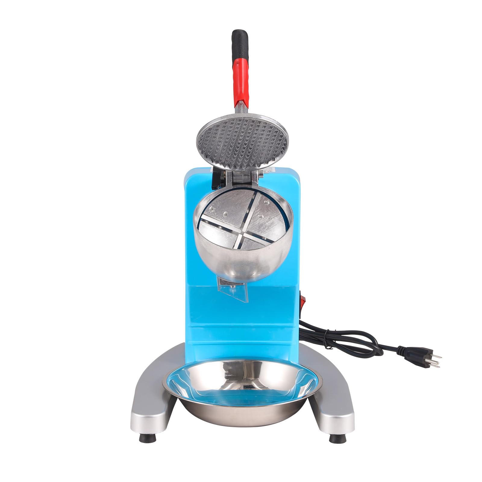 VEVOR Broyeur à Glace Électrique 100 kg/h Machine à Glace Pilée Commerciale 300 W Tête à 4 Lames en Acier Inoxydable Machine à Granita Cocktails Sorbets Boissons Fraîches Bars Restaurants Supermarchés