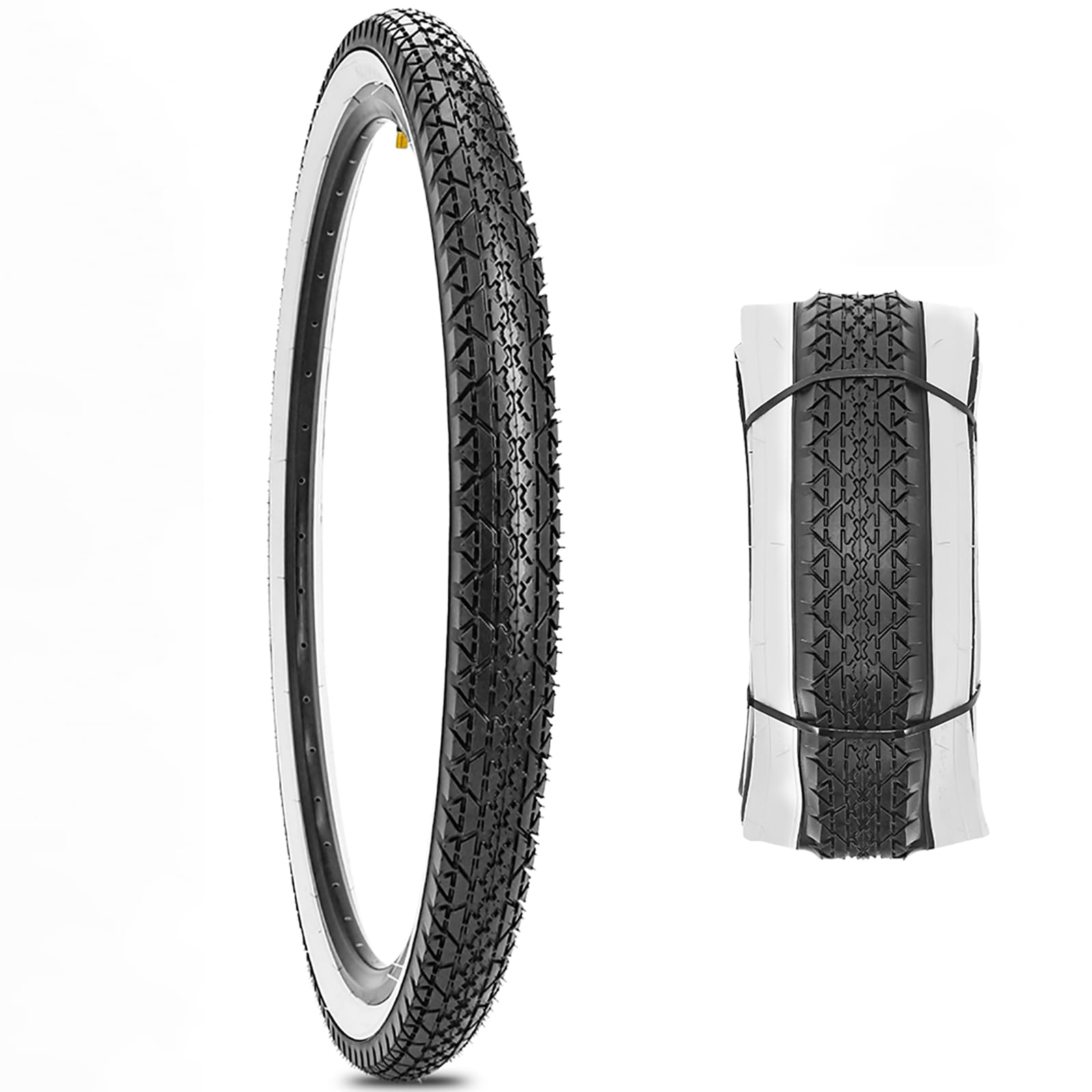 26 Inch Bike Tyre 26x2.125 (57-559) Mountain Bike Replacement Foldable Tyres Compatiable with 26 x 1.95 26 x 2.10 26 x 2.125 MTB Mountain Bike Urban Commuting Road Street Bicycles