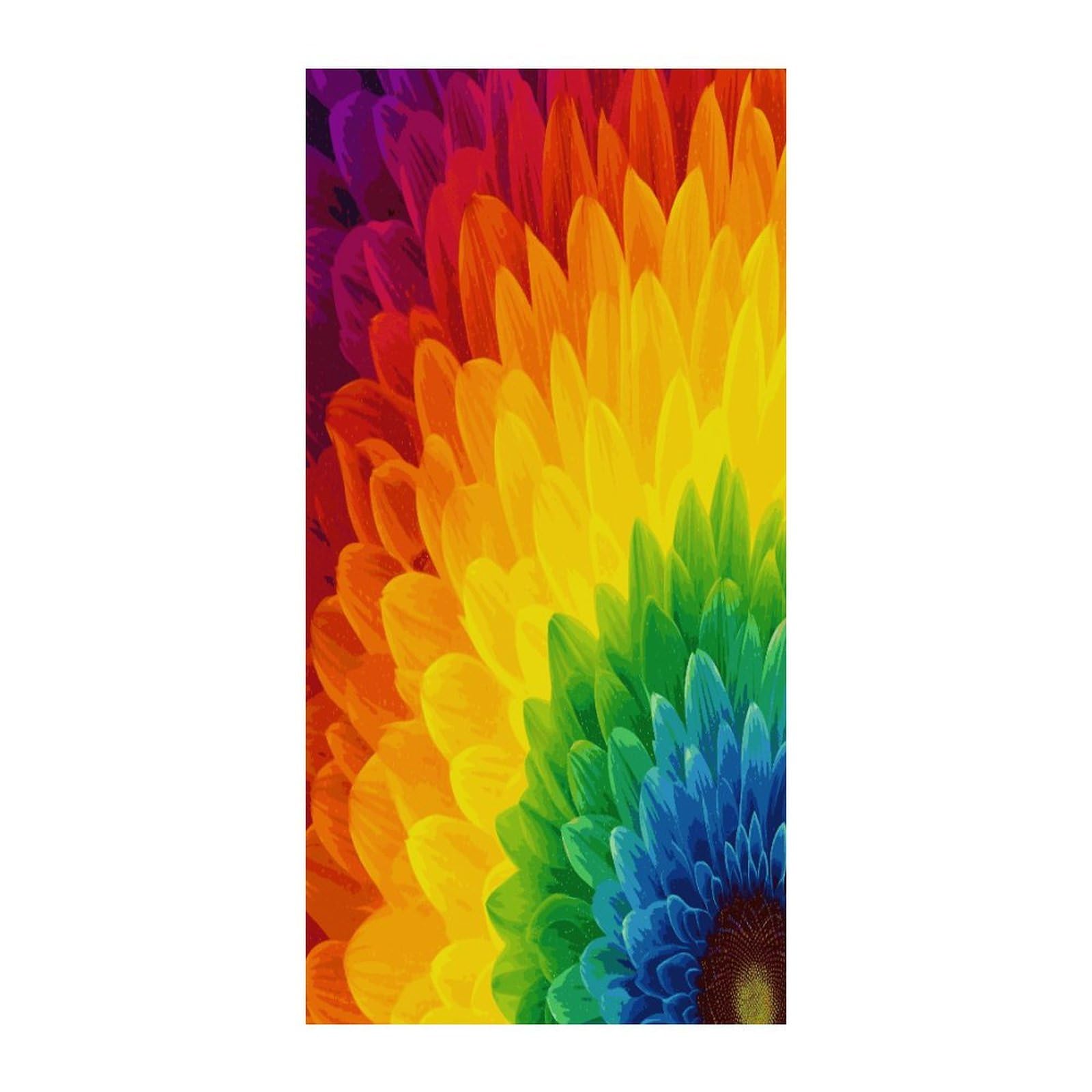 Fekiloot Style Sunflower Rainbow Door Curtain Room Divider Curtains