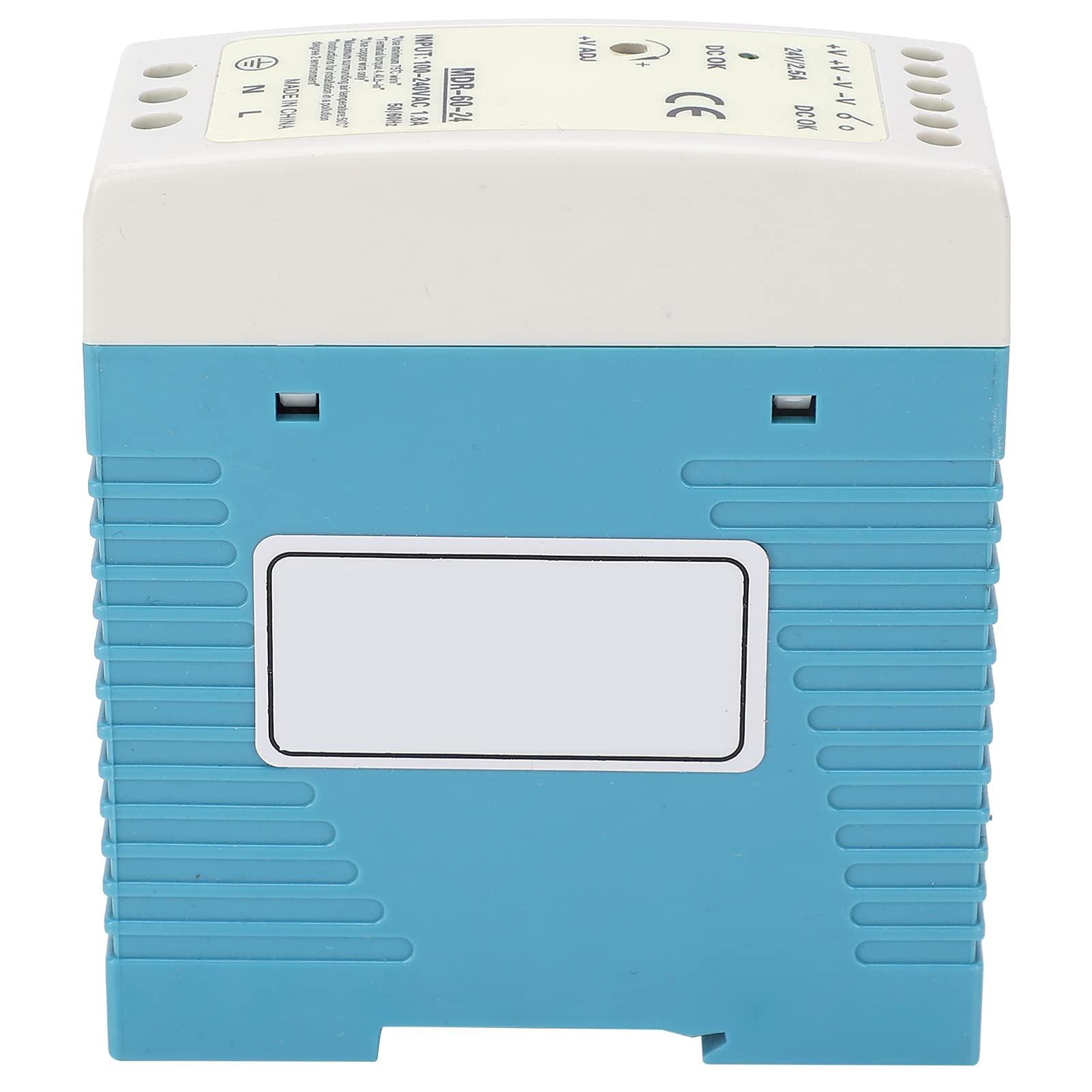 100 Alimentatore su guida DIN 240 V CA, protezione da surriscaldamento, sovraccarico da cortocircuito, materiale ABS ad alta efficienza energetica, per pannelli di