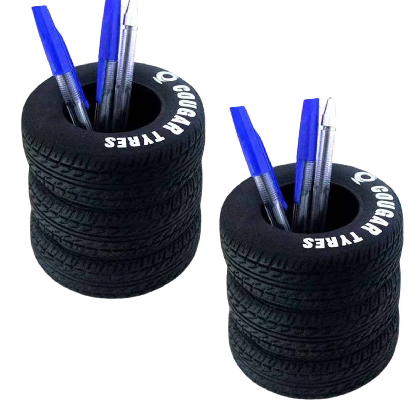 Kalttoy Tire Shape Multifunctional Desktop Organizers for Pens Supplies with Rubberized Materials Desk Accessories