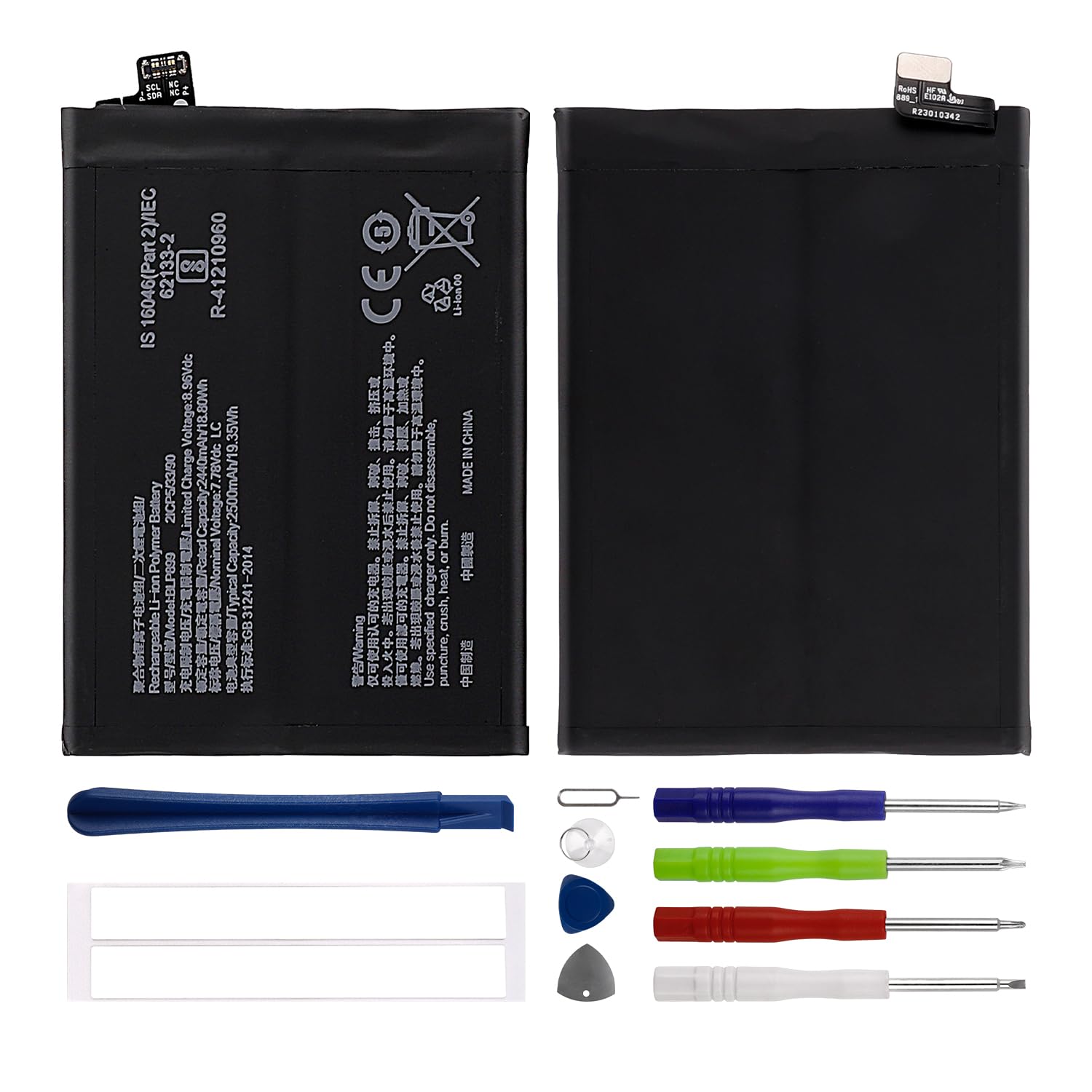 Duotipa 2440 mAh nowy akumulator zamienny BLP899 kompatybilny z OnePlus 10 Pro z zestawem narzędzi naprawczych
