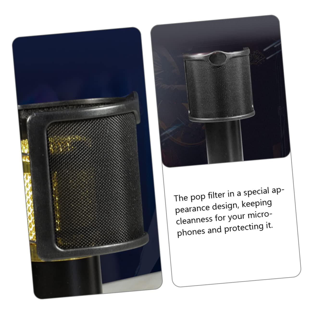 Alasum 5piezas Filtro De Para Micrófono Metálico Pantalla Antiviento Para Grabación Protección y Reducción De Ruido Compatible Varios Micrófonos