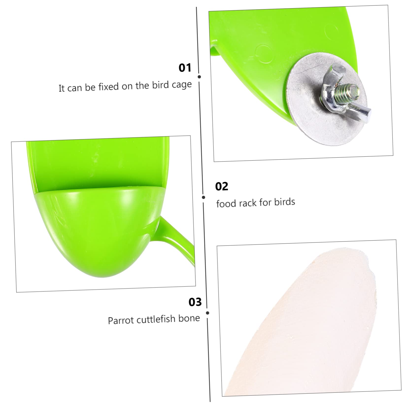 DOITOOL 6pièces Jouet à Mâcher De Seiche pour Oiseaux avec Support Suspendu Accessoire pour Perroquets Perruches Et Cockatiels
