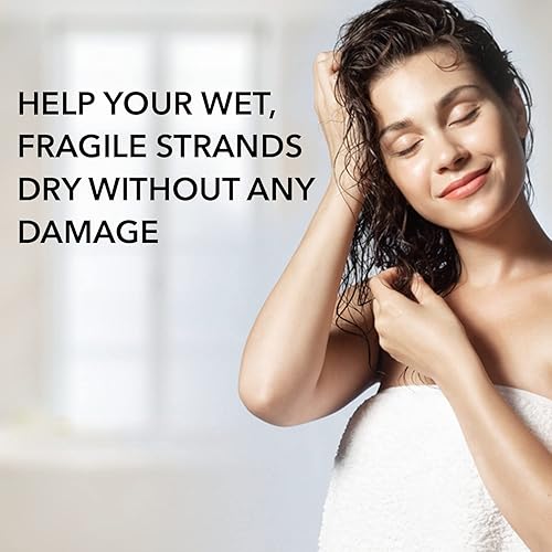 Miniatura 5 de Toalla de microfibra para el cabello (paquete de 2), súper absorbente, antiencrespamiento, de secado rápido, turbante para cabello rizado, largo y