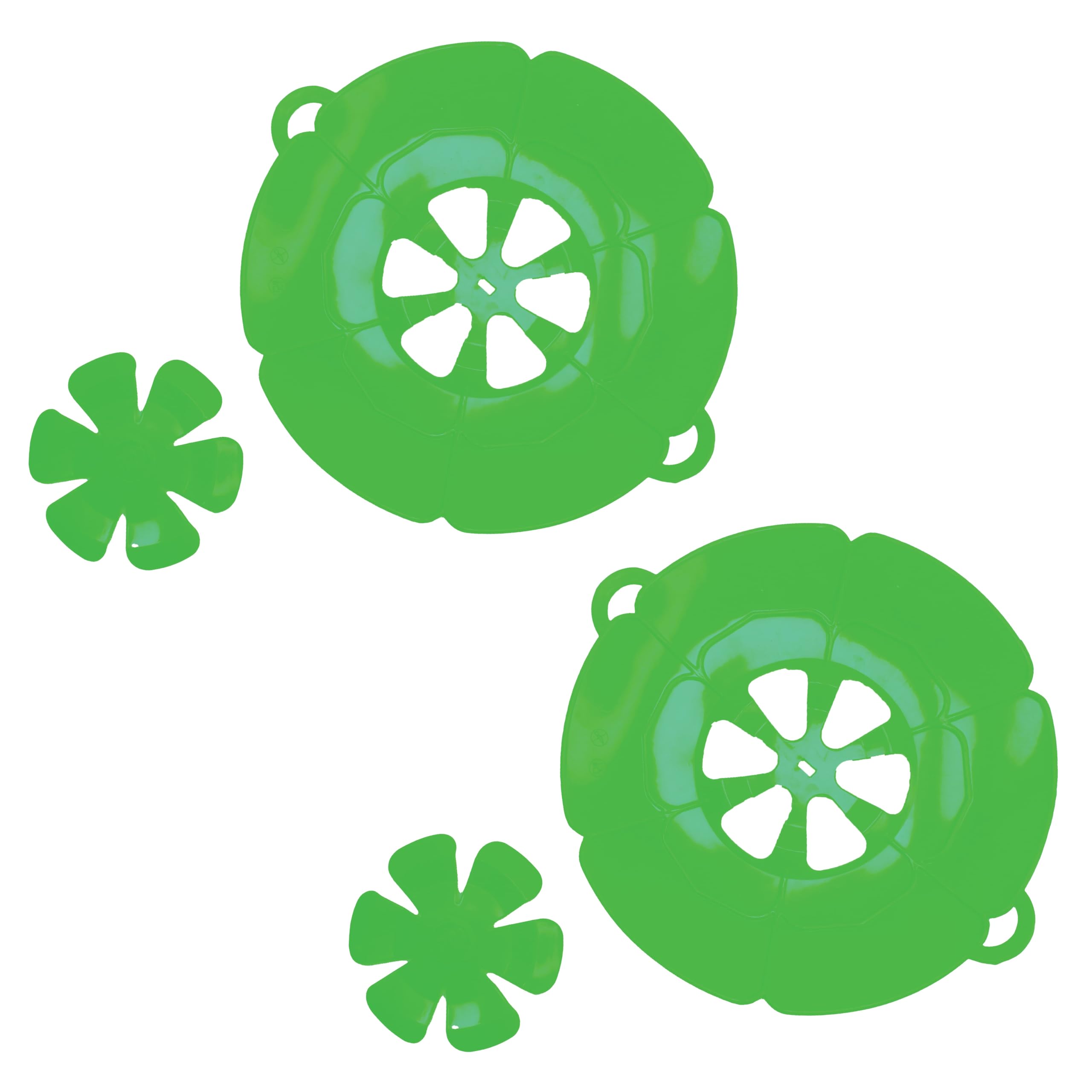 Silicone Spill Stopper Lid Cover, Splatter Guard for Pots and Pans, Multi-Function Kitchen Tool, 2 Pieces (Green Two Pack)