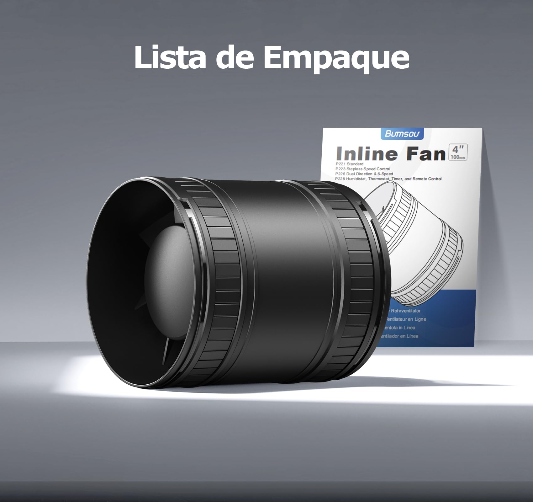 100mm Extractor de Aire en Línea Compacto con Protección Contra el Sobrecalentamiento, 8W 130m³/h Extractor de Humedad Silencioso Potente, Ventilador Baño Aseo Garaje Tienda Invernadero