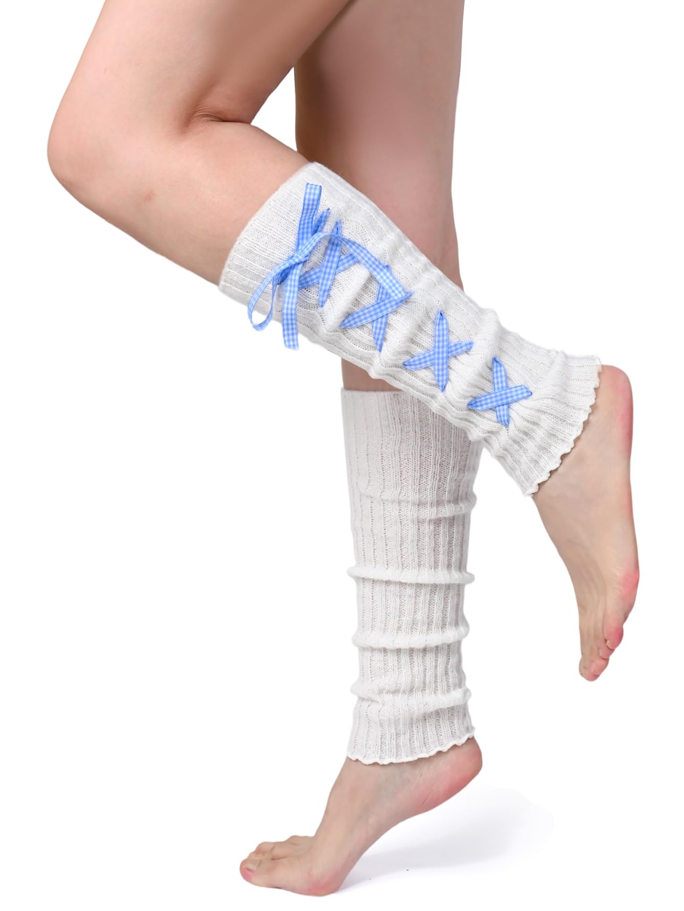 Sksshion Women's Y2K 80s Leg Warmers Socks Rib Knit Boot Socks