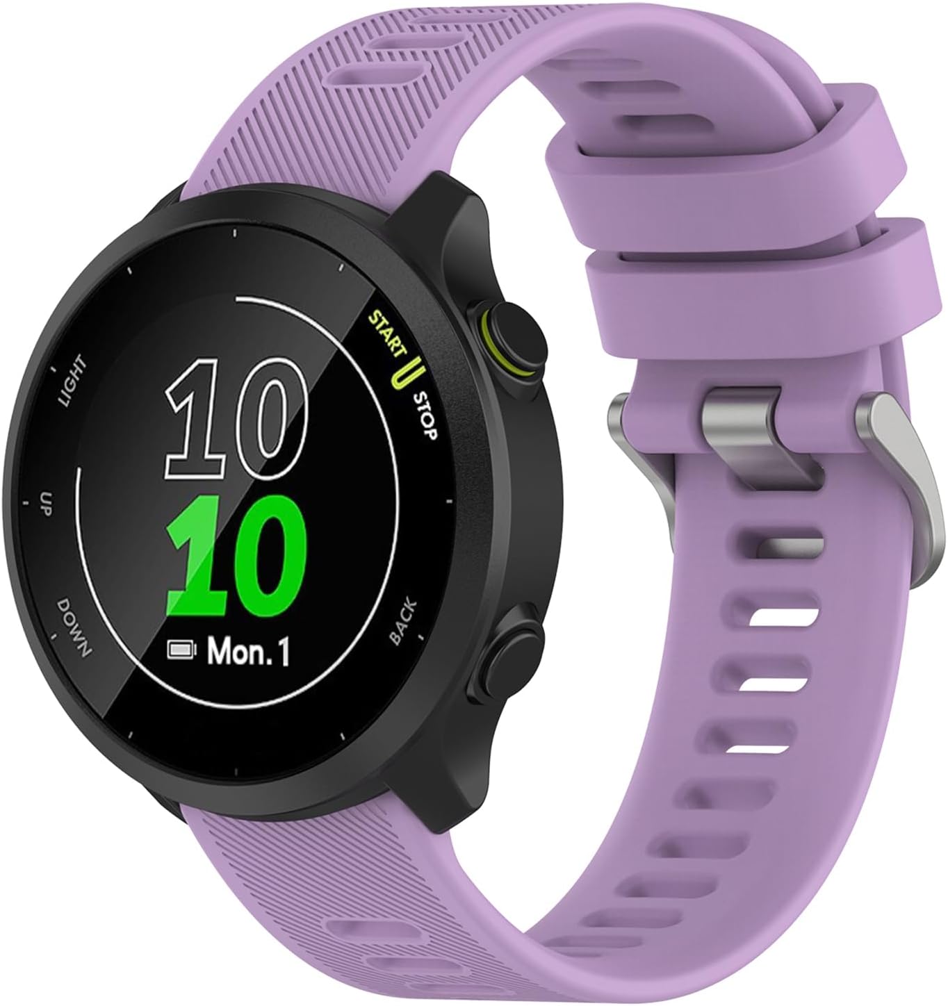 Nacorulu Compatible with Garmin Forerunner 55 Watch Band, 20mm Silicone Replacement Bands for Garmin Vivoactive 3 / Vivoactive 5 / Forerunner 245 / Forerunner 645 Smartwatch.