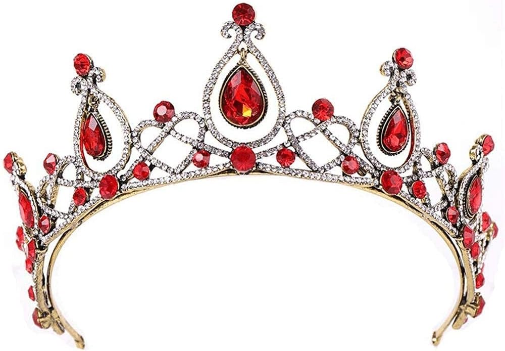 crown, Princess Tiara Crown with Comb Wedding Queen Cosplay Christmas for Women Girls Gift