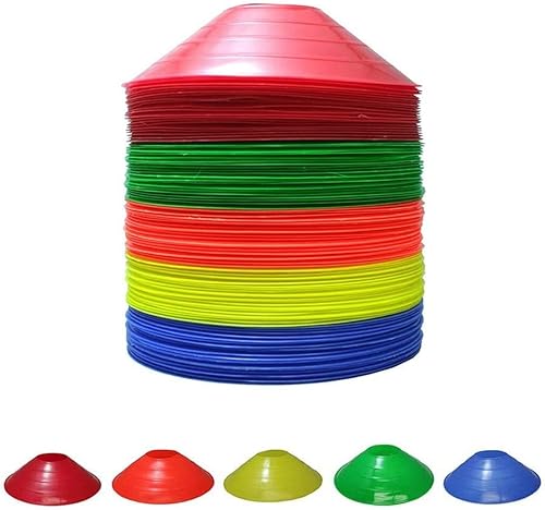 Conos de disco, paquete de 100 conos redondos, equipo deportivo para entrenamiento de fitness, entrenamiento de agilidad, cono deportivo, mini conos