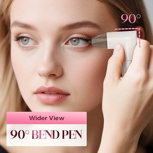 Miniatura 7 de Sello Delineador de Ojos Giratorio Impermeable con Alas, Sello Delineador de Secado Rápido a Prueba de Manchas con Delineador en Gel, Sello de Ala