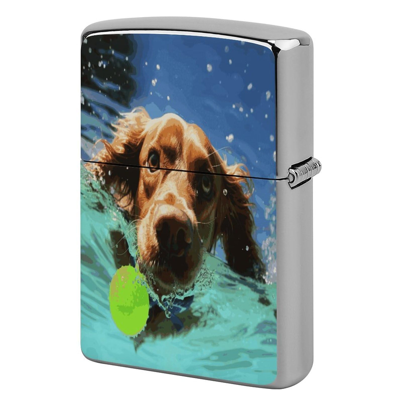 Fekiloot Style Funny Swimming Dog Lighter Case Cover Lighter Holder