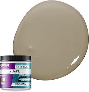 Beyond Paint All-in-One Refinishing Paint, No Sanding, Matte Finish for Cabinets, Countertops, Furniture and Doors, 1 Pint, Pebble