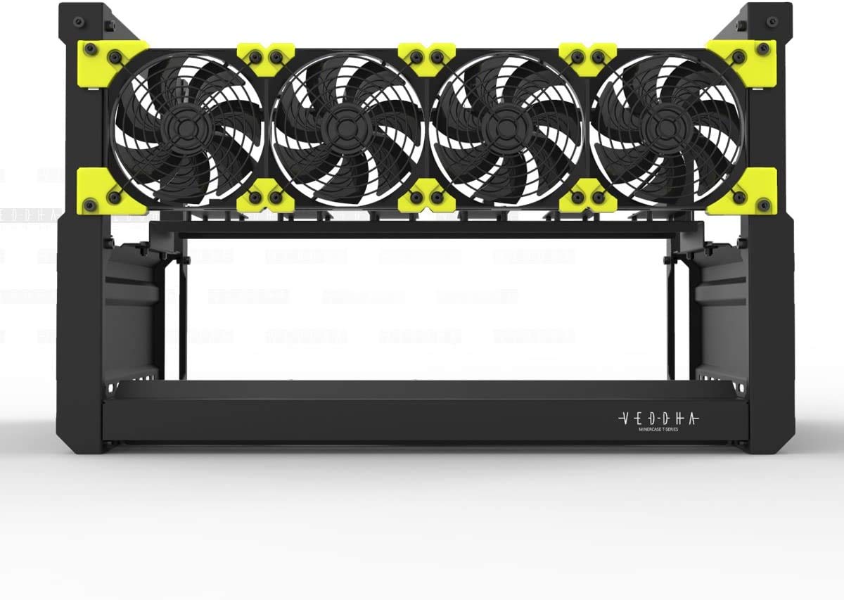 ZLP Veddha Bitcoin Mining Rig Frame Aluminum Stackable Open Air Case  Computer Ethereum V3D 6GPU with