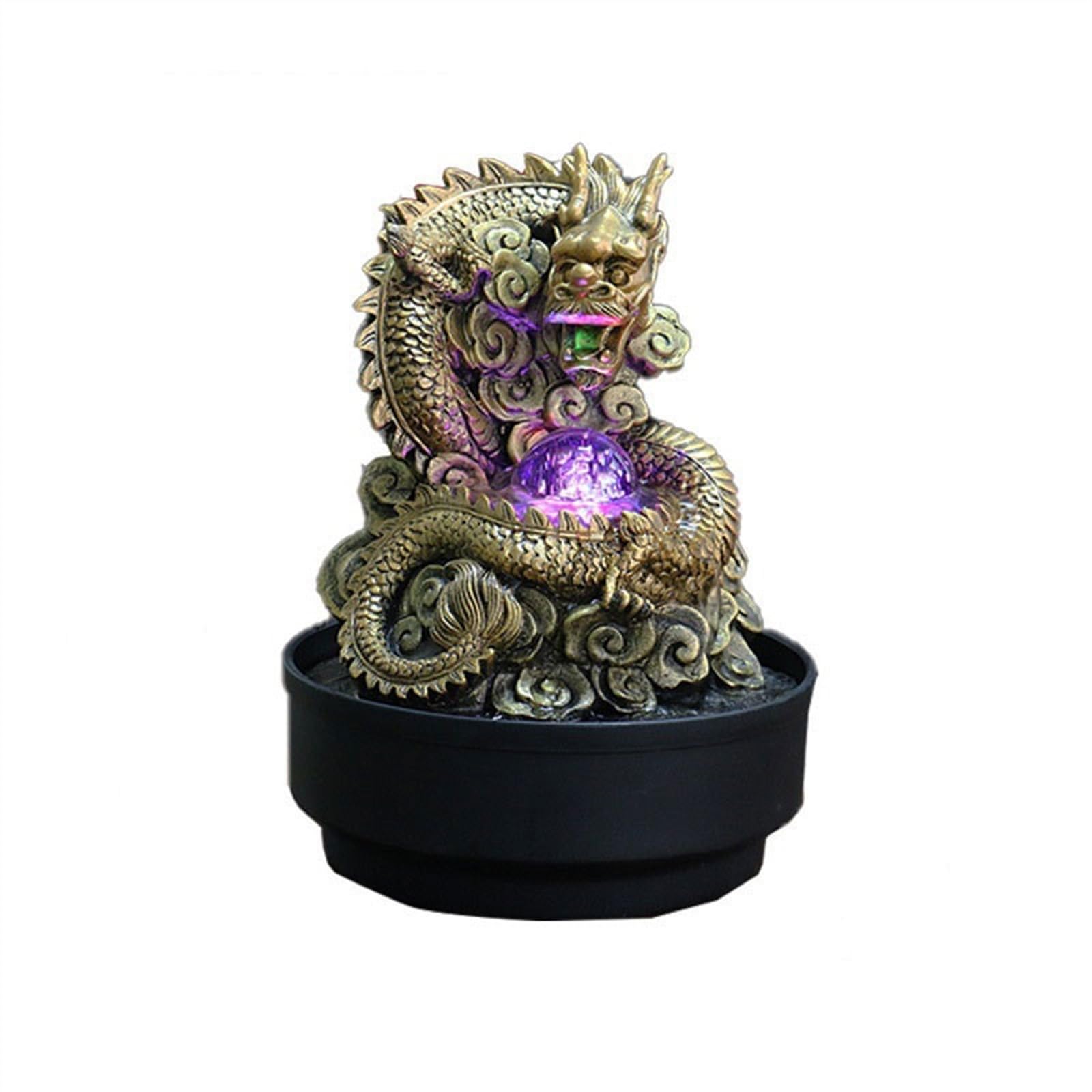 indoor Waterfall Desktop Fountain Ornaments Fortune Feng Shui Ball Office Home Decorations Opening Housewarming