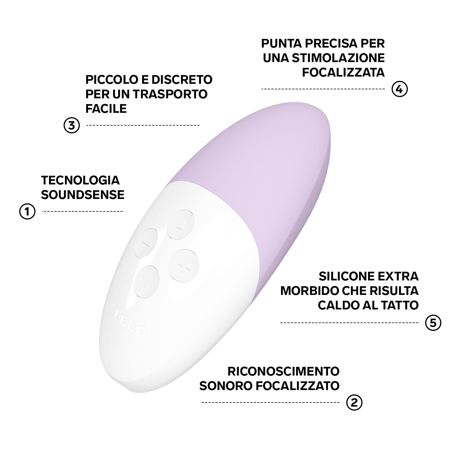 LELO SIRI 3 Vibratore Attivato dal Suono con Tecnologia SoundSense e 8 Modalità di Piacere, Vibratore per Donna Clitoride (Calm Lavander)