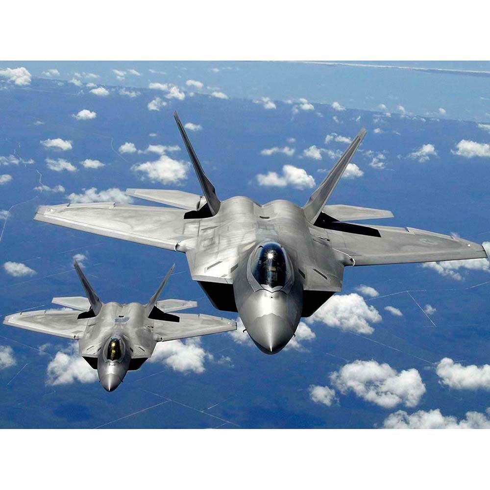 Wee Blue Coo Military Air Plane Fighter Jet F22 Raptor Tyndall Art Print Poster Wall Decor 12X16 Inch