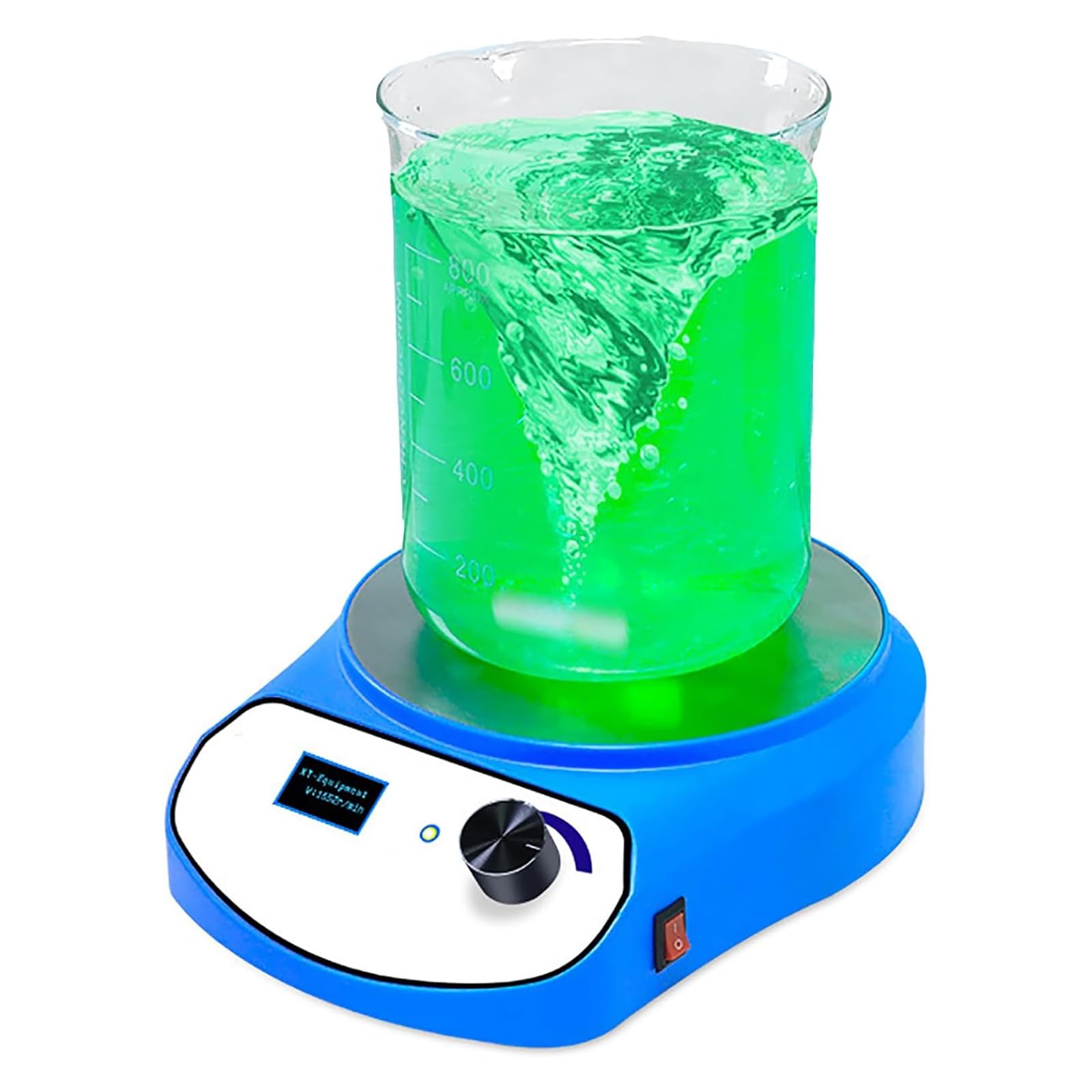 Agitador Magnético 3L/5L, Agitador Electromagnético Sin Calentamiento | Pantalla LCD, Velocidad Ajustable de 3000 RPM/2200 RPM, dIámetro de Agitación de 136 MM Para Recipientes de Vidrio(5L)