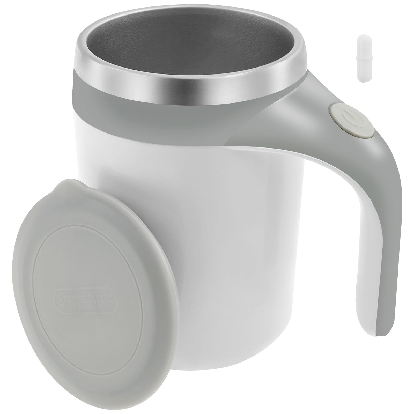 ZJRDYYK Electric Mixing Mug with Lid, Electric Mixing Cup, Electric Stirring Coffee Mug, Self Stirring Coffee Mug Battery Operated, Automatic Magnetic Stirring Coffee Mug