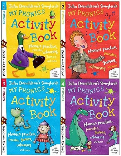 Read With Oxford My Phonics Activity Book (Stage 1 To 4) 4 Books Collection Set