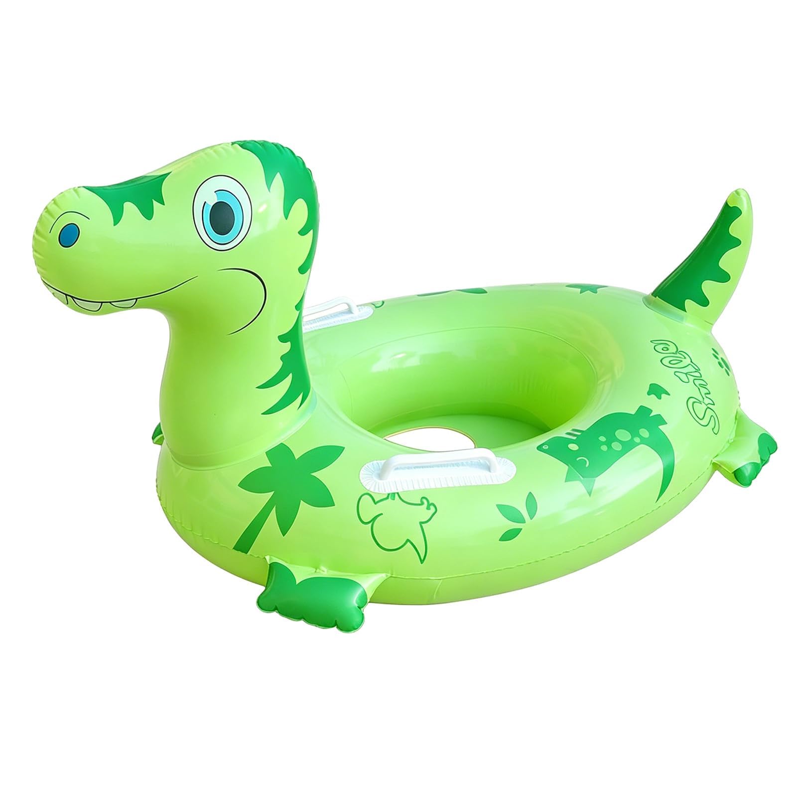 NIFTYY Dinosaur Inflatable Baby Swimming Seat Boat – Toddler Pool Float with Safety Handle, Kids Bath Tub Toy & Outdoor Pool Accessory for Ages 1-6 (Dinosaur)