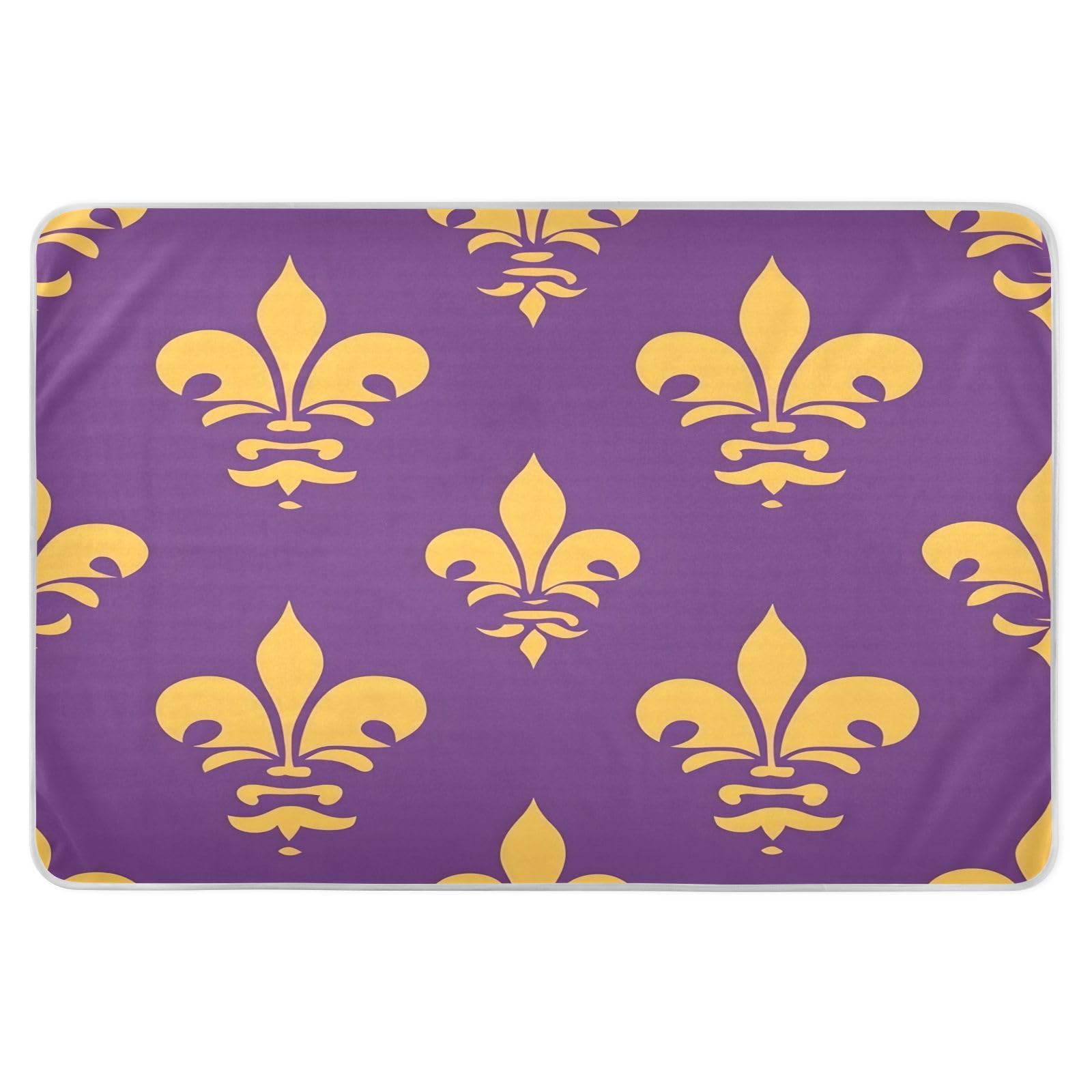 BOESI Graffiti Mardi Gras Logo Pattern Waterproof Pads for Bedwetting and Incontinence, Reusable Pads, Reusable Diaper Pads for Bed, Sofa, Travel