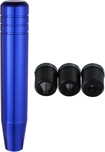 Miniatura 27 de Abfer Pomo de palanca de cambios larga para automóvil, pomos de palanca de cambios con peso, palanca de cambios de metal para la mayoría de Plateado