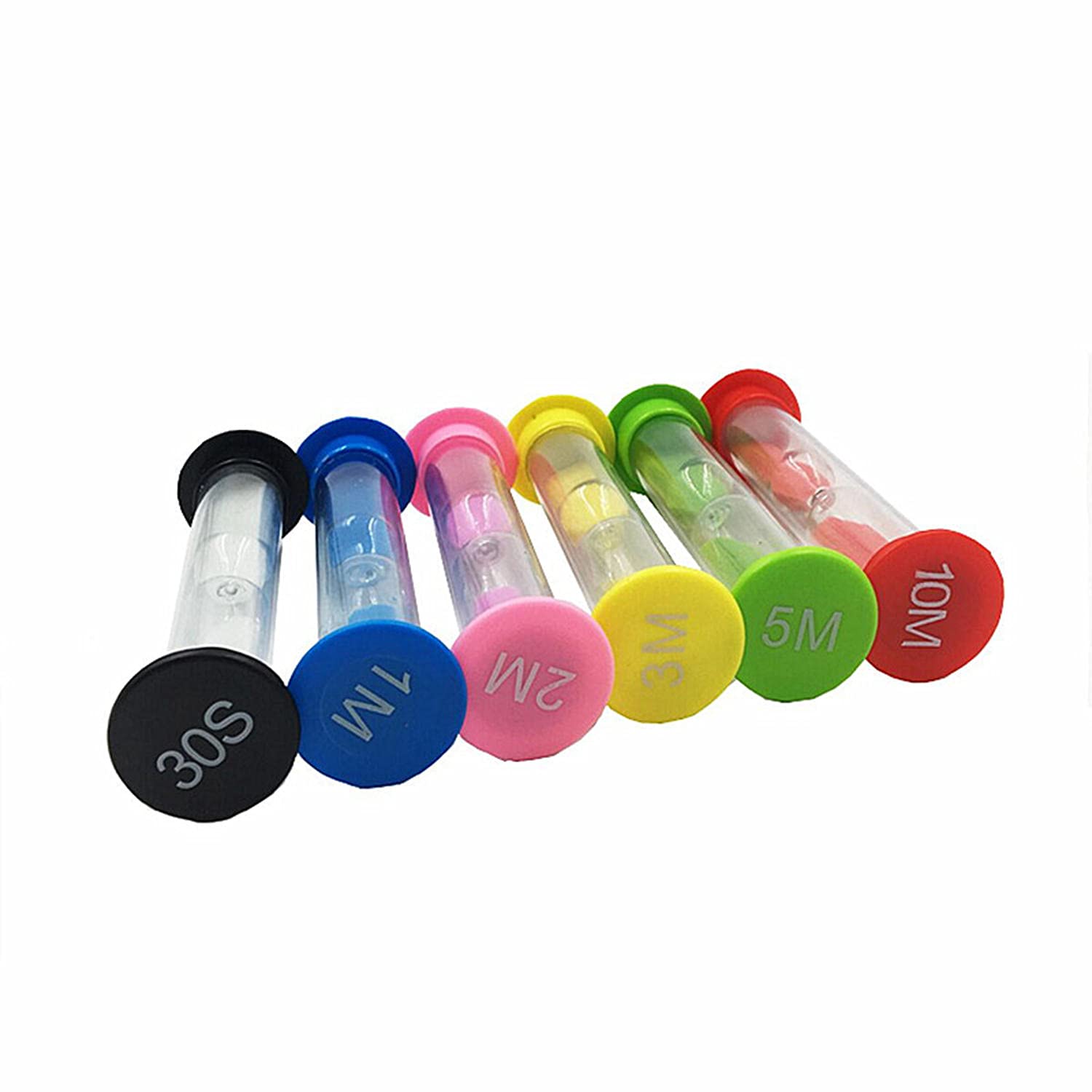 6PC Clessidra Colorato Sandglass Sabbia Orologio Timer Sabbia 3 Minuti