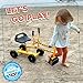 Stargo Kids Excavator Toy Sand Digger on Wheels, Steel Sandbox Digger Toys for Boys, Sand Toys Ride On Excavator, Beach Toys
