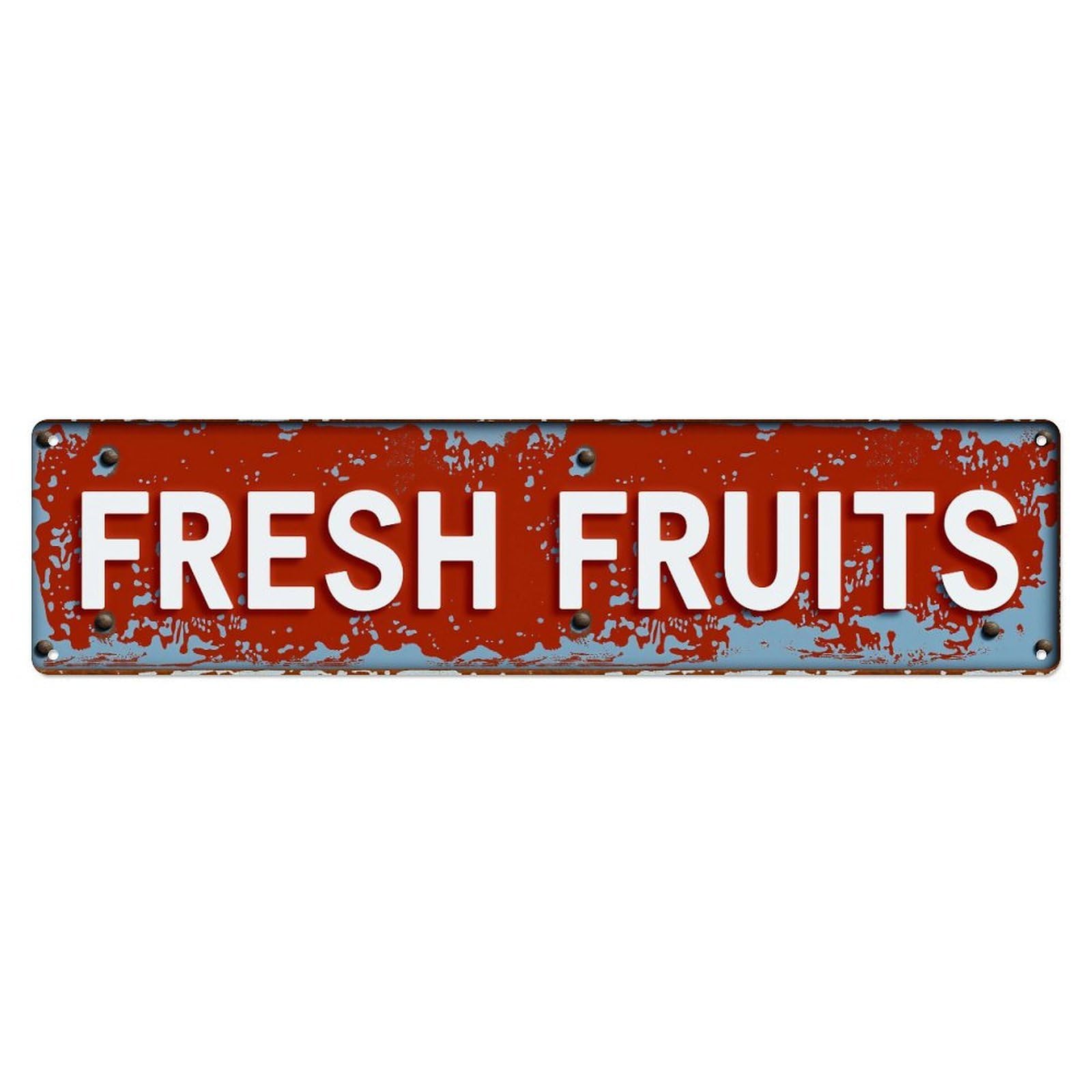 Fresh Fruits Sign Pattern Metal Tin Sign Plaque