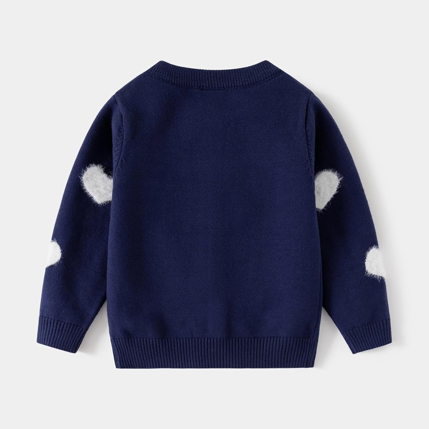 Girls Cardigan Long Sleeve Button Front Heart Sweater Kids Winter Colorful Rainbow Knit Sweaters Baby Coat 2-7 Years - Image 7