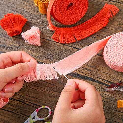 30 Yards 25 Mm Wide Fringe Tassel Trim Multi-Colored Lace Trim Ribbon Fringe Trim Lace For Sewing Crafts Clothing, Curtains, 10 Colors #TOP5