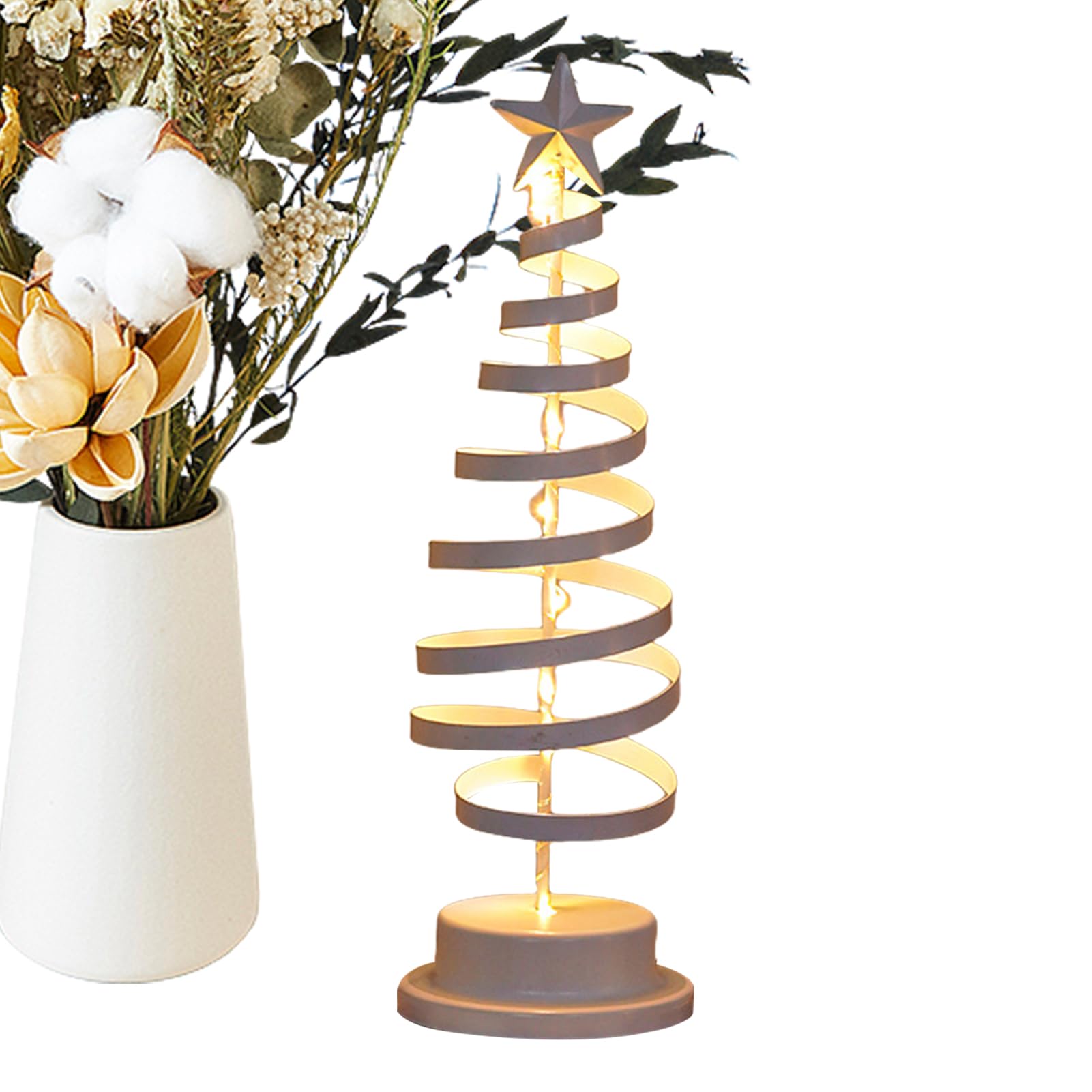 Árbol de Navidad iluminado Frfik con lámpara de mesa LED para decoración del hogar