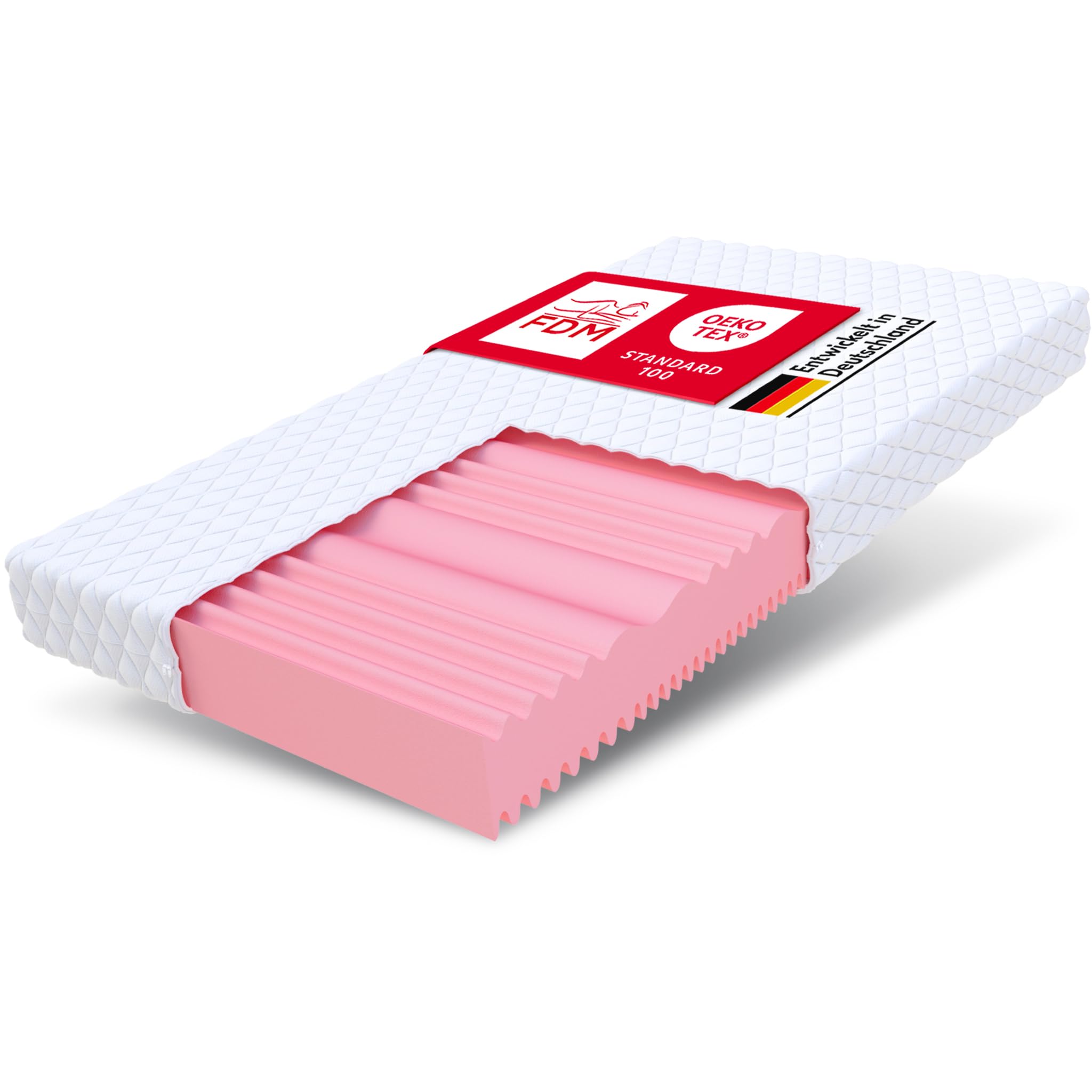 FDM FIX Matratze 90x200 cm – Kaltschaum, 14 cm Höhe, Härte H2/H3