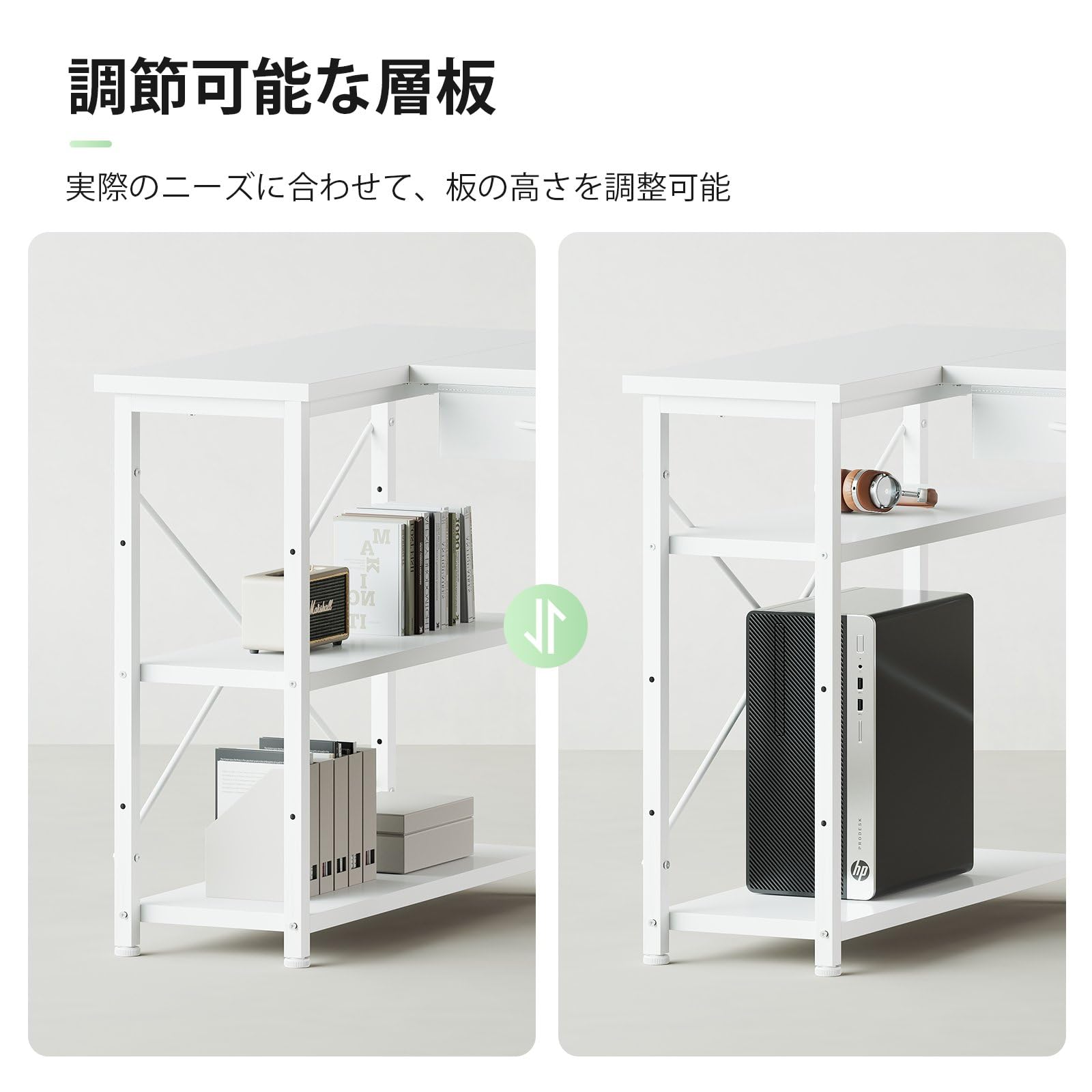 Amazon | Maihail l字デスク机pcデスク パソコンデスク 幅100cm×奥行